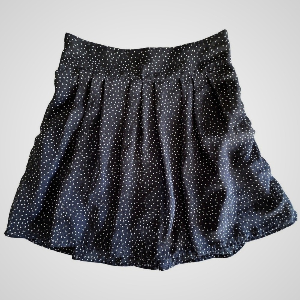 Gap Womens BlueWhite Triangle Print Pleated Mini‎ Skirt Side Zip Size 4 824587
